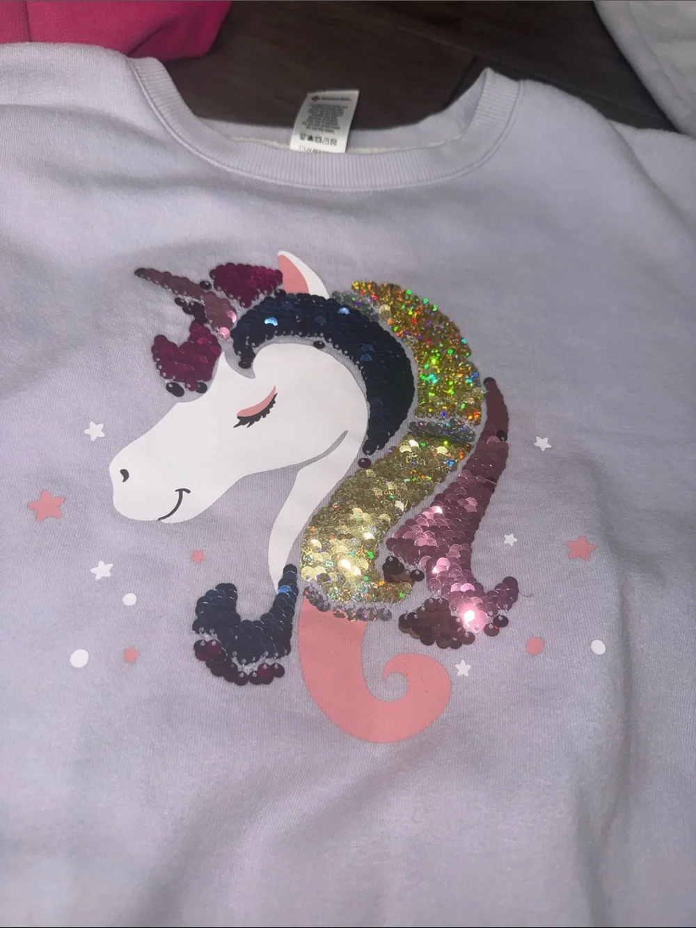 Bundle of Girls' Sweatshirts with Sequin, unicorn and hearts